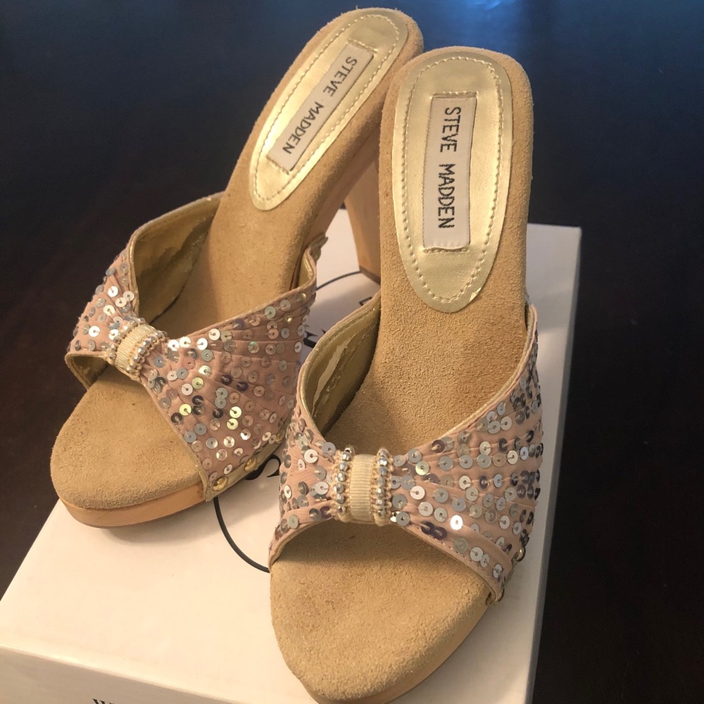 Steve Madden sequined mules size US 6 1/2